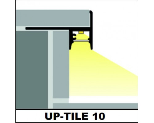 Profil LED de trepte UP-TILE10, aluminiu anodizat, lungime 2m