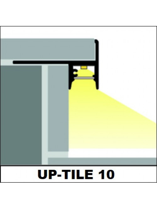 Profil LED de trepte UP-TILE10, aluminiu anodizat, lungime 2m