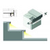 Profil LED de trepte UP-TILE10, aluminiu anodizat, lungime 2m