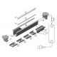 Profil LED încastrat DEEP 10, aluminiu neanodizat, lungime 2m