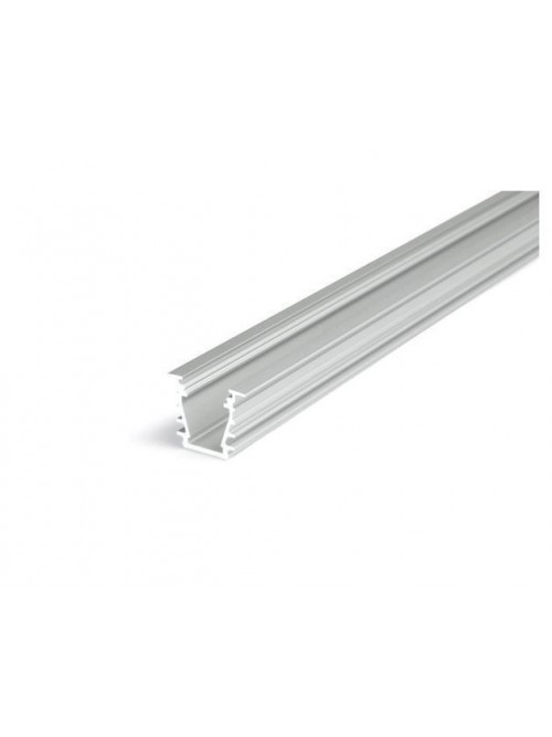 Profil LED încastrat DEEP 10, aluminiu neanodizat, lungime 2m