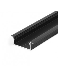 Profil LED încastrat VARIO 30-06, negru, lungime 2m