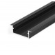 Profil LED încastrat VARIO 30-06, negru, lungime 2m