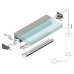 Profil LED pentru sticlă EDGE 10, aluminiu anodizat, lungime 2m