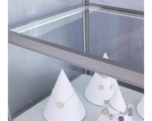 Profil LED pentru sticlă EDGE 10, aluminiu anodizat, lungime 2m