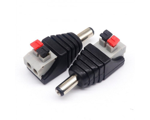 Штекер питания PROLUM™ 5,5 мм, Папа с зажимом