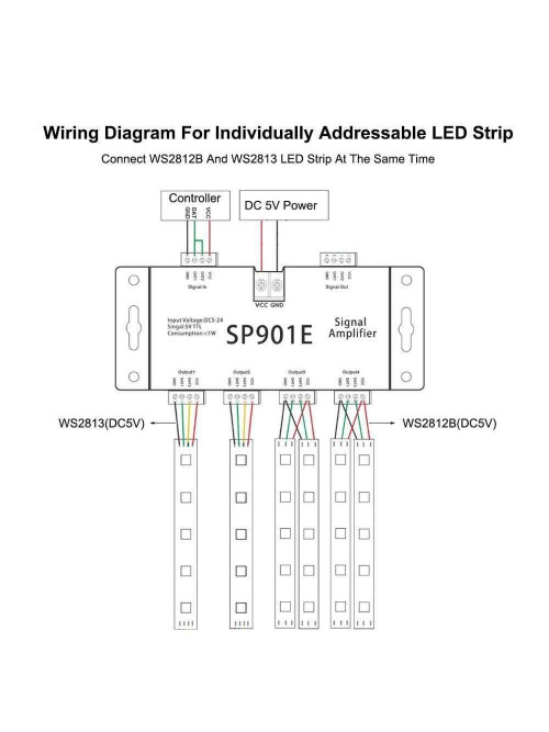 Усилитель сигнала PROLUM SPI RGB (901E)