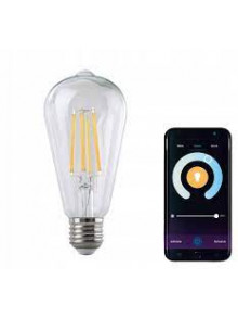 СВЕТОДИОДНАЯ ЛАМПА EDISON FILAMENT WIFI TUYA SMART ST64 E27 806LM 7W 2700-6500K