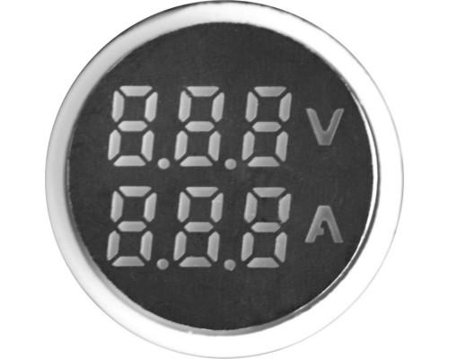 Арматура светосигнальная с индикацией напряжения и  силы тока e.ad22.va Ø22мм, 50-500В