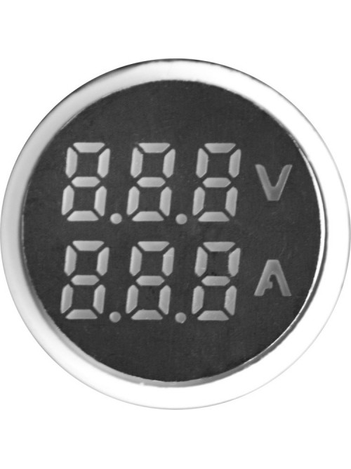 Арматура светосигнальная с индикацией напряжения и  силы тока e.ad22.va Ø22мм, 50-500В