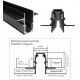 Track sina magnetica incastrata 3M 48VDC 26mm neagra