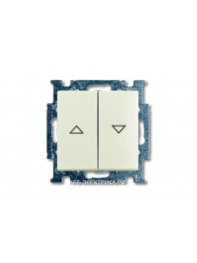 Выключатель жалюзийный кнопочный, цвет Шале(белый), ABB Basic 55