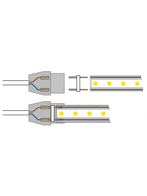 Кабель питания PROLUM™ для LED ленты 220V - 5ММ
