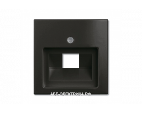 Компьютерная одинарная розетка кат.5е, цвет Шато(черный), ABB Basic 55