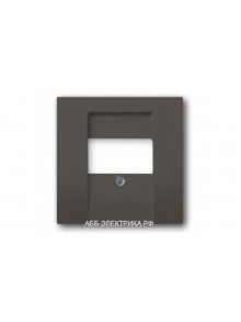 Аудиорозетка двойная, цвет Шато(черный), ABB Basic 55