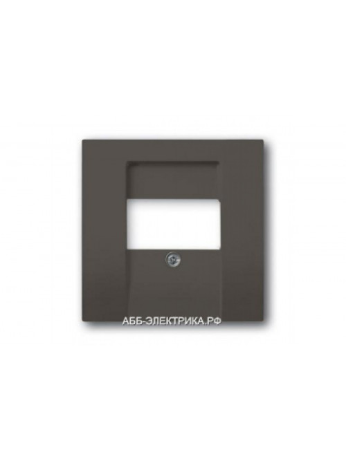 Аудиорозетка двойная, цвет Шато(черный), ABB Basic 55