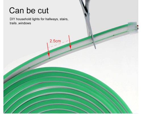 LED neon PROLUM™ 6x12, IP68, 12V, Seria „GT”, Verde, PRO