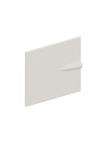 Push-on cover with central fixing, RAL 9010
