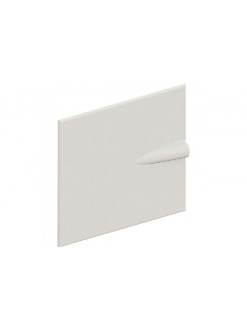 Push-on cover with central fixing, RAL 9010