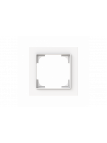 Cover frame 1gang studio white matt - Busch-art linear