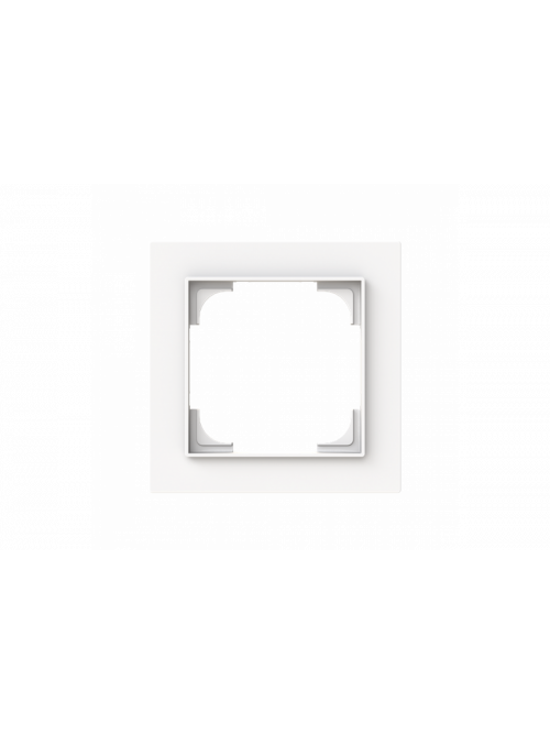 Cover frame 1gang studio white matt - Busch-art linear