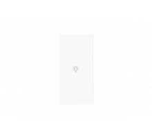 Rocker 2g left light Symbol "light" studio white - Busch-art linear