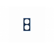 Cover Frame 2gang glass blue - Busch-art linear