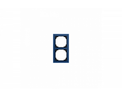 Cover Frame 2gang glass blue - Busch-art linear