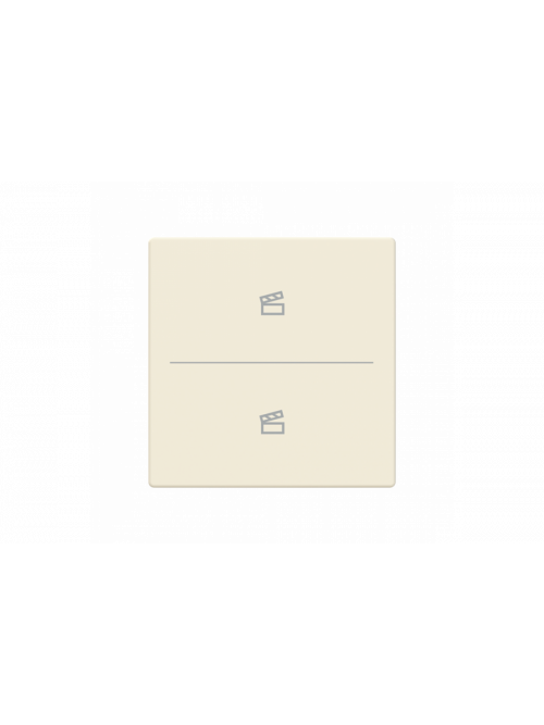 Busch-Jaeger – LFST/A.2.63.11-82 Cover plate with legend with Symbol "scene" ivory white - 63x63