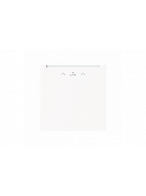 Cover plate with legend Card, Symbol "arrows" Hotel card studio white matt - Busch-art linear