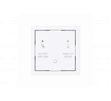 Bell push-switch DND / MUR insert DND, MUR and Symbol "bell" for Switch/push button Single push button with LED 3gang studio white - Busch-art linear