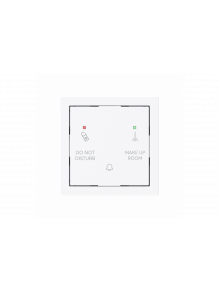 Bell push-switch DND / MUR insert DND, MUR and Symbol "bell" for Switch/push button Single push button with LED 3gang studio white - Busch-art linear