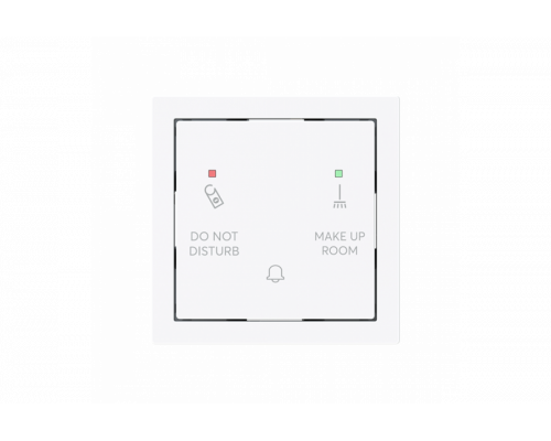 Bell push-switch DND / MUR insert DND, MUR and Symbol "bell" for Switch/push button Single push button with LED 3gang studio white - Busch-art linear