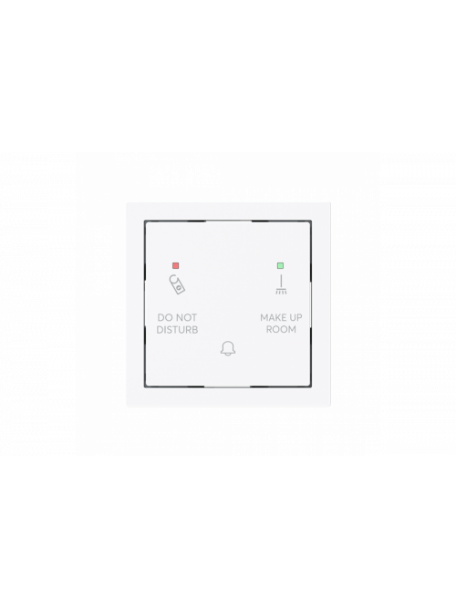 Bell push-switch DND / MUR insert DND, MUR and Symbol "bell" for Switch/push button Single push button with LED 3gang studio white - Busch-art linear