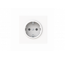 Socket insert Without imprint Safety Shutter Protective contact (SCHUKO) studio white matt  - Busch-art linear