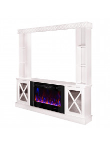 Каминокомплект Sorrento plus & Adeli, 1835x1820x300 мм, 1500W, 3 цвета пламени, 5 режимов интенсивности пламени, Дрова и кристаллы