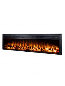 Встраиваемый электрокамин Tanzania XL, 439x1602.56x180 mm, 1500W, 10 цветов пламени, Bluetooth, 5 режимов интенсивности пламени