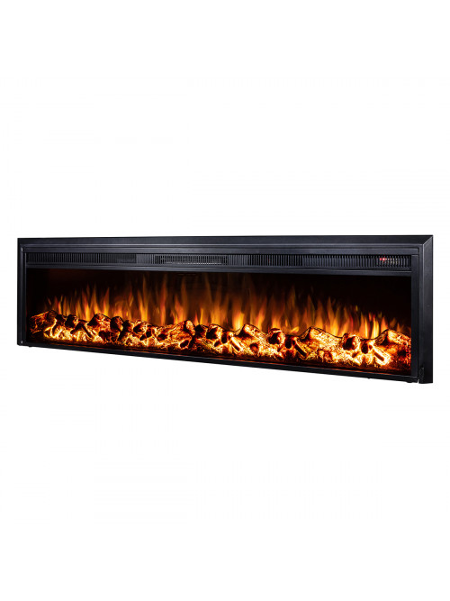 Встраиваемый электрокамин Tanzania XL, 439x1602.56x180 mm, 1500W, 10 цветов пламени, Bluetooth, 5 режимов интенсивности пламени