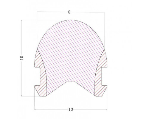 Difuzor neon PROLUM™, 8MM, Seria „PRO”, Galben Lămâie