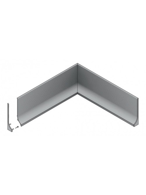 Profil aluminiu plintă Base, Aluminiu anodizat, lungime 2m