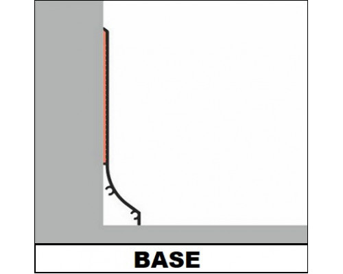 Profil aluminiu plintă Base, Aluminiu anodizat, lungime 2m