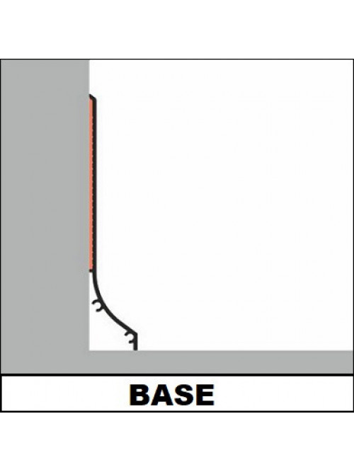 Profil aluminiu plintă Base, Aluminiu anodizat, lungime 2m