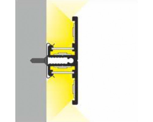 Profil LED aparent BACK 10, negru, lungime 2m