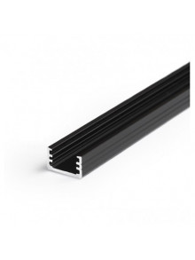 Profil LED aparent SLIM 8, negru, lungime 2m