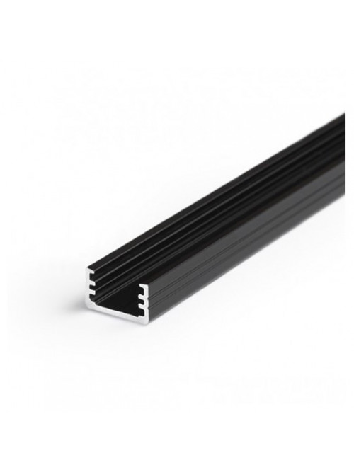 Profil LED aparent SLIM 8, negru, lungime 2m