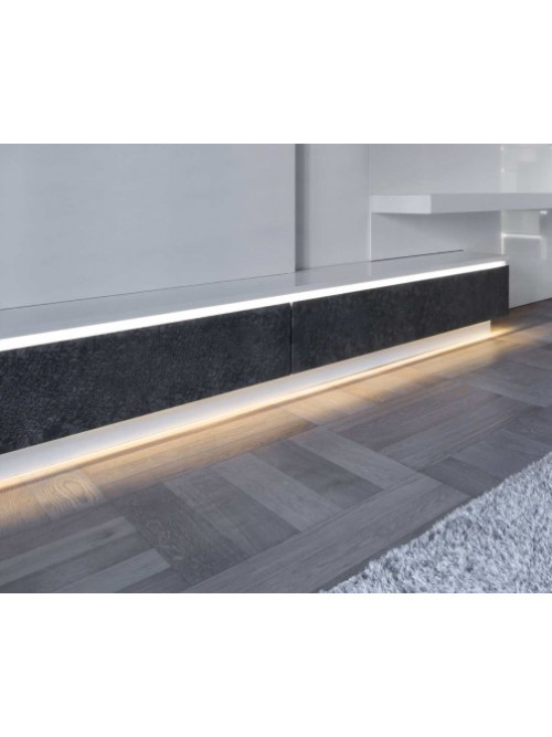 Profil LED aparent SLIM 8, negru, lungime 2m
