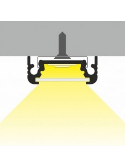 Profil LED aparent SURFACE 10, aluminiu neanodizat, lungime 2m
