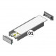 Profil LED aparent VARIO 30-01, negru, lungime 2m