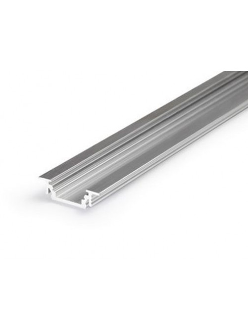 Profil LED încastrat GROOVE10, aluminiu neanodizat, lungime 2m