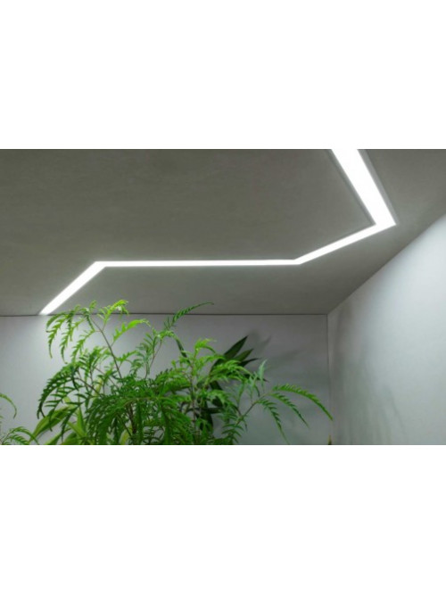 Profil LED încastrat LINEA IN 20, aluminiu neanodizat, lungime 2m